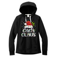 Gaga Claus Christmas Lights Pajama Family Matching Women's Fleece Hoodie