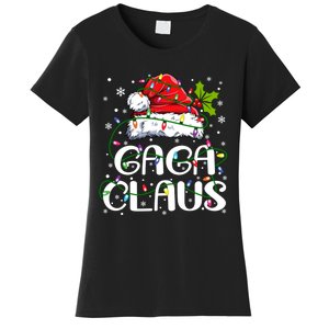 Gaga Claus Christmas Lights Pajama Family Matching Women's T-Shirt