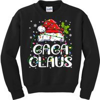 Gaga Claus Christmas Lights Pajama Family Matching Kids Sweatshirt