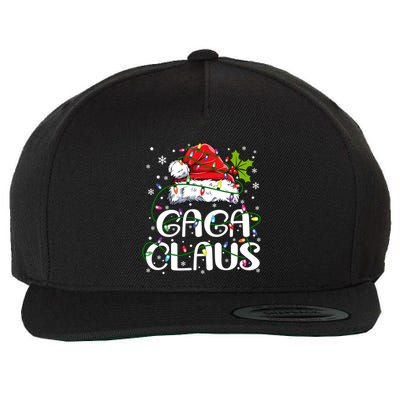 Gaga Claus Christmas Lights Pajama Family Matching Wool Snapback Cap