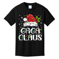 Gaga Claus Christmas Lights Pajama Family Matching Kids T-Shirt