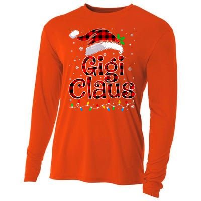 Gigi Claus Christmas Lights Pajama Family Matching Cooling Performance Long Sleeve Crew