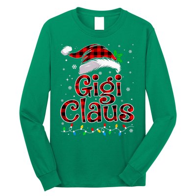 Gigi Claus Christmas Lights Pajama Family Matching Long Sleeve Shirt