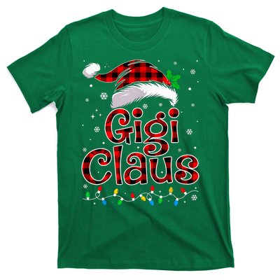 Gigi Claus Christmas Lights Pajama Family Matching T-Shirt