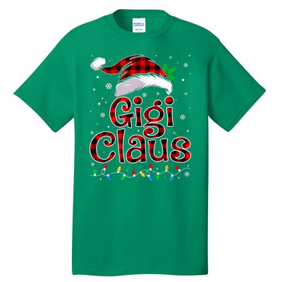 Gigi Claus Christmas Lights Pajama Family Matching Tall T-Shirt