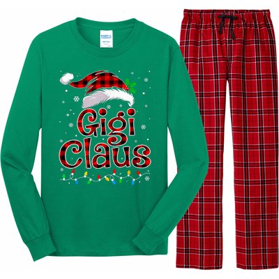 Gigi Claus Christmas Lights Pajama Family Matching Long Sleeve Pajama Set