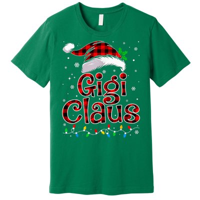 Gigi Claus Christmas Lights Pajama Family Matching Premium T-Shirt