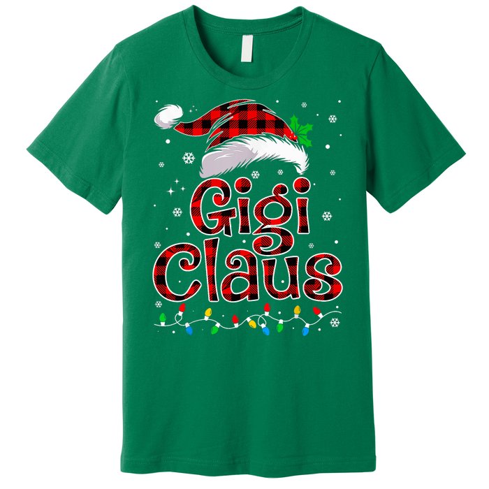 Gigi Claus Christmas Lights Pajama Family Matching Premium T-Shirt