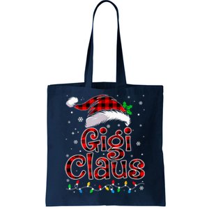 Gigi Claus Christmas Lights Pajama Family Matching Tote Bag