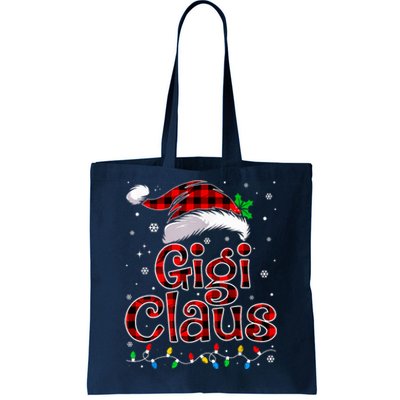 Gigi Claus Christmas Lights Pajama Family Matching Tote Bag