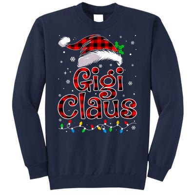 Gigi Claus Christmas Lights Pajama Family Matching Tall Sweatshirt