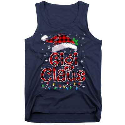 Gigi Claus Christmas Lights Pajama Family Matching Tank Top