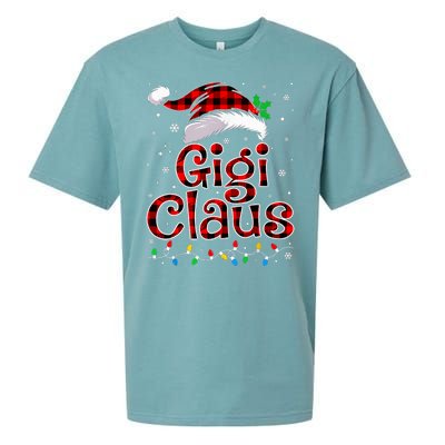 Gigi Claus Christmas Lights Pajama Family Matching Sueded Cloud Jersey T-Shirt