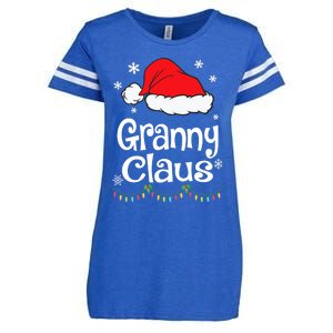 Granny Claus Cute Gift Christmas Pajama Family Matching Xmas Gift Enza Ladies Jersey Football T-Shirt