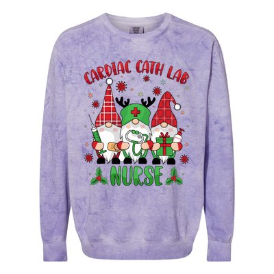 Gnome Cardiac Cath Lab Xmas Holiday Cardiac Nurse Christmas Funny Gift Colorblast Crewneck Sweatshirt