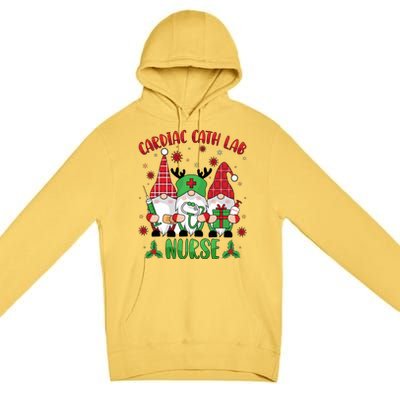 Gnome Cardiac Cath Lab Xmas Holiday Cardiac Nurse Christmas Funny Gift Premium Pullover Hoodie