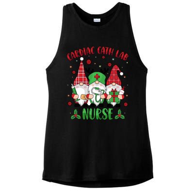 Gnome Cardiac Cath Lab Xmas Holiday Cardiac Nurse Christmas Funny Gift Ladies PosiCharge Tri-Blend Wicking Tank