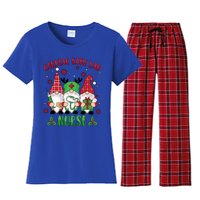 Gnome Cardiac Cath Lab Xmas Holiday Cardiac Nurse Christmas Funny Gift Women's Flannel Pajama Set