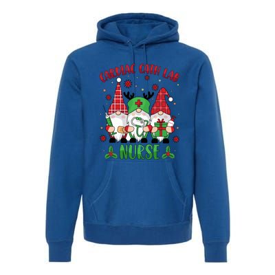 Gnome Cardiac Cath Lab Xmas Holiday Cardiac Nurse Christmas Funny Gift Premium Hoodie