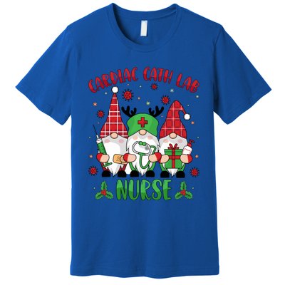 Gnome Cardiac Cath Lab Xmas Holiday Cardiac Nurse Christmas Funny Gift Premium T-Shirt