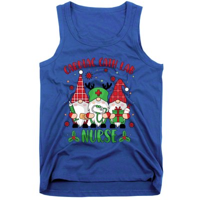 Gnome Cardiac Cath Lab Xmas Holiday Cardiac Nurse Christmas Funny Gift Tank Top