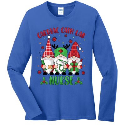 Gnome Cardiac Cath Lab Xmas Holiday Cardiac Nurse Christmas Funny Gift Ladies Long Sleeve Shirt