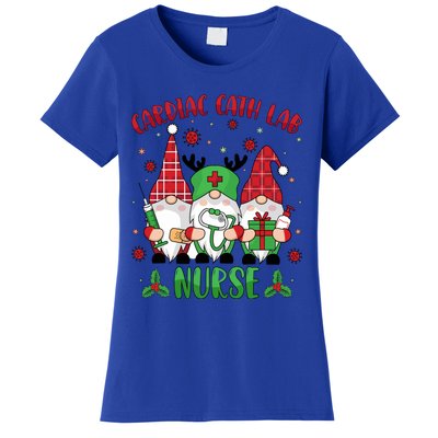 Gnome Cardiac Cath Lab Xmas Holiday Cardiac Nurse Christmas Funny Gift Women's T-Shirt