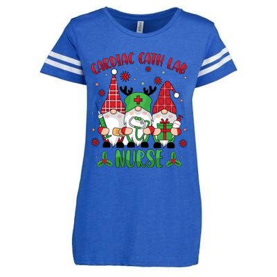 Gnome Cardiac Cath Lab Xmas Holiday Cardiac Nurse Christmas Funny Gift Enza Ladies Jersey Football T-Shirt