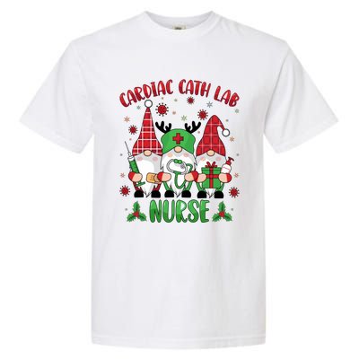 Gnome Cardiac Cath Lab Xmas Holiday Cardiac Nurse Christmas Funny Gift Garment-Dyed Heavyweight T-Shirt