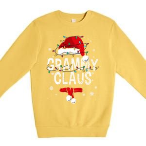 Grammy Claus Christmas Family Matching Pajama Santa Gift Premium Crewneck Sweatshirt