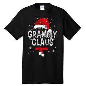 Grammy Claus Christmas Family Matching Pajama Santa Gift Tall T-Shirt