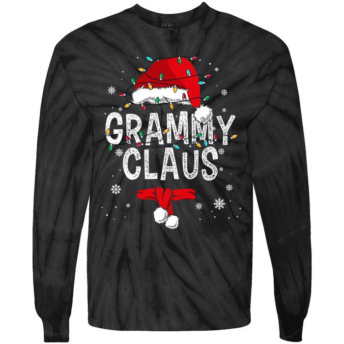 Grammy Claus Christmas Family Matching Pajama Santa Gift Tie-Dye Long Sleeve Shirt