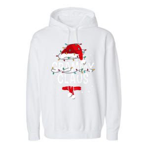 Grammy Claus Christmas Family Matching Pajama Santa Gift Garment-Dyed Fleece Hoodie