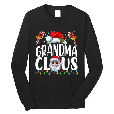 Grandma Claus Christmas Santa Matching Family Xmas Pajamas Long Sleeve Shirt