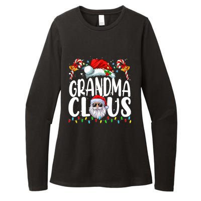 Grandma Claus Christmas Santa Matching Family Xmas Pajamas Womens CVC Long Sleeve Shirt