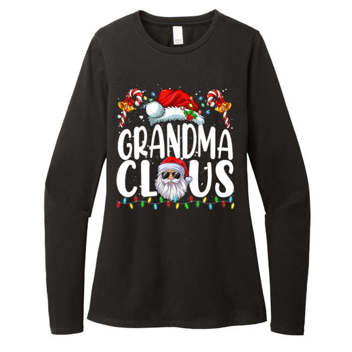 Grandma Claus Christmas Santa Matching Family Xmas Pajamas Womens CVC Long Sleeve Shirt