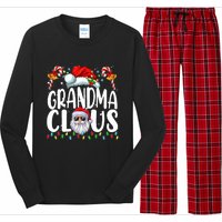 Grandma Claus Christmas Santa Matching Family Xmas Pajamas Long Sleeve Pajama Set