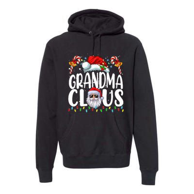 Grandma Claus Christmas Santa Matching Family Xmas Pajamas Premium Hoodie