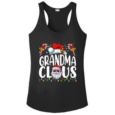 Grandma Claus Christmas Santa Matching Family Xmas Pajamas Ladies PosiCharge Competitor Racerback Tank