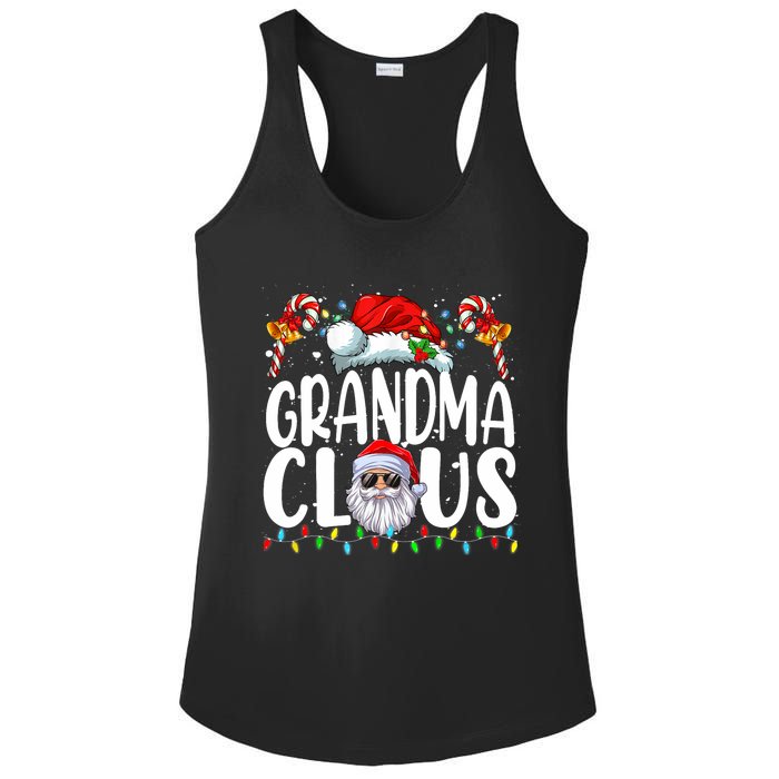 Grandma Claus Christmas Santa Matching Family Xmas Pajamas Ladies PosiCharge Competitor Racerback Tank