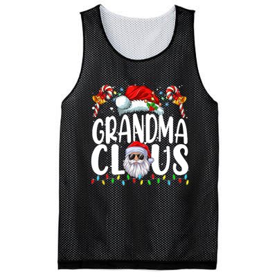 Grandma Claus Christmas Santa Matching Family Xmas Pajamas Mesh Reversible Basketball Jersey Tank