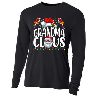 Grandma Claus Christmas Santa Matching Family Xmas Pajamas Cooling Performance Long Sleeve Crew