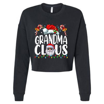 Grandma Claus Christmas Santa Matching Family Xmas Pajamas Cropped Pullover Crew