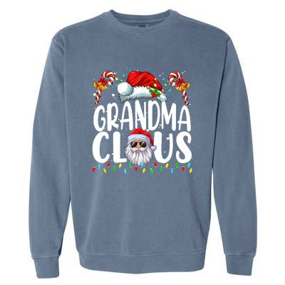 Grandma Claus Christmas Santa Matching Family Xmas Pajamas Garment-Dyed Sweatshirt