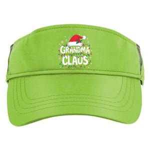 Grandma Claus Christmas Lights Pajama Family Matching Adult Drive Performance Visor