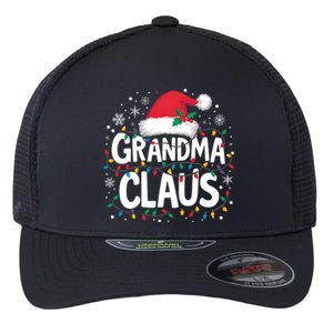 Grandma Claus Christmas Lights Pajama Family Matching Flexfit Unipanel Trucker Cap