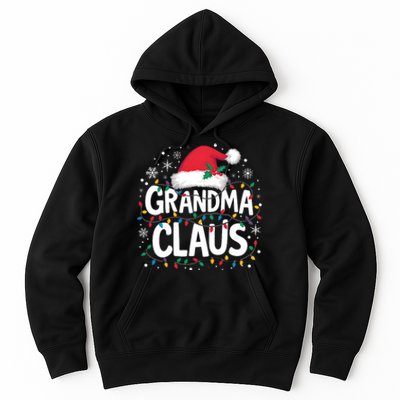 Grandma Claus Christmas Lights Pajama Family Matching Hoodie