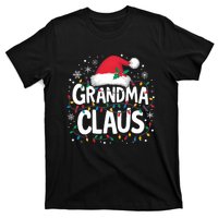 Grandma Claus Christmas Lights Pajama Family Matching T-Shirt