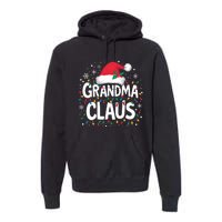 Grandma Claus Christmas Lights Pajama Family Matching Premium Hoodie