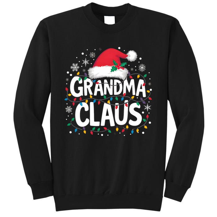 Grandma Claus Christmas Lights Pajama Family Matching Tall Sweatshirt